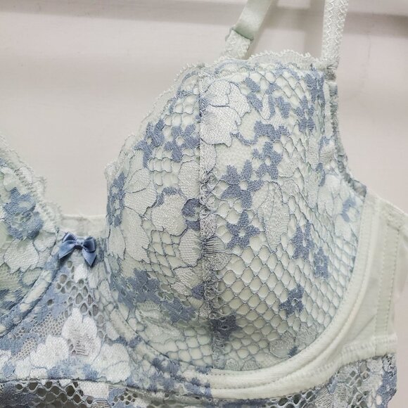 Adore Me 07971 Pacchi Contour Mint Longline Lace Burlesque Underwire Bustier 38C - Picture 2 of 7